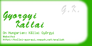 gyorgyi kallai business card